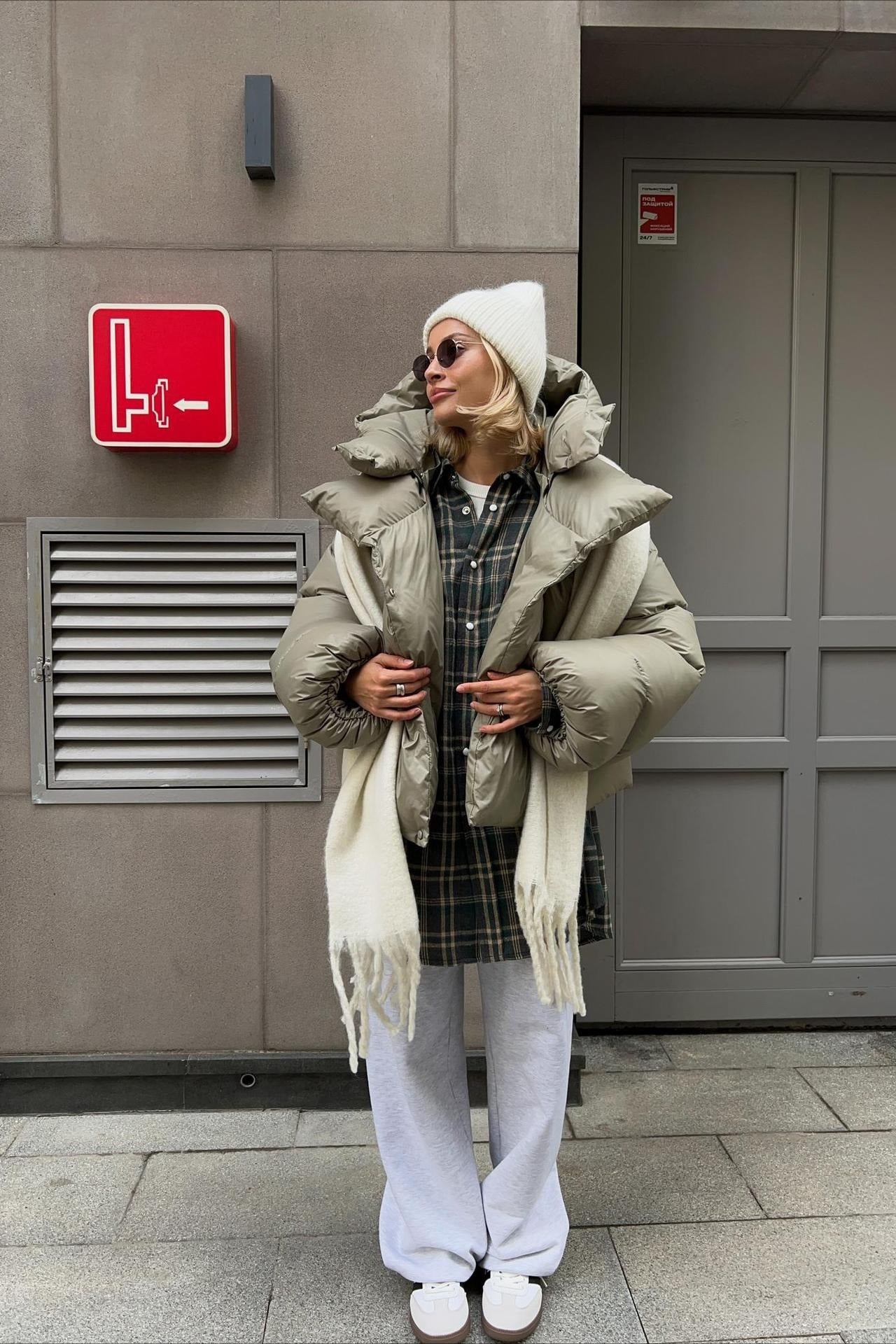 Hooded Cropped Puffer Coat