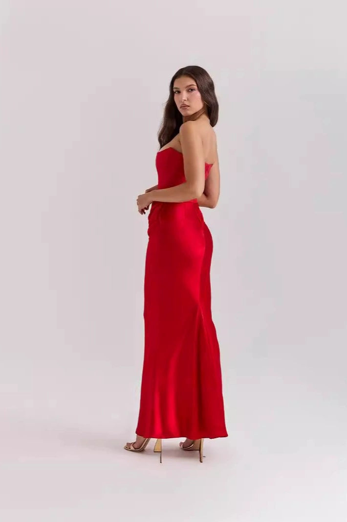 Low-Back Strapless Party Dress