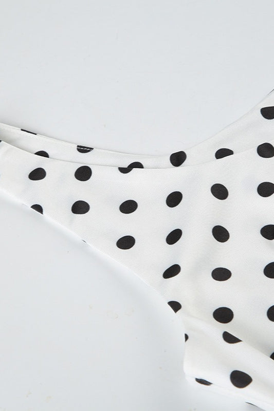 Polka Dot Tie-Front Slip Dress