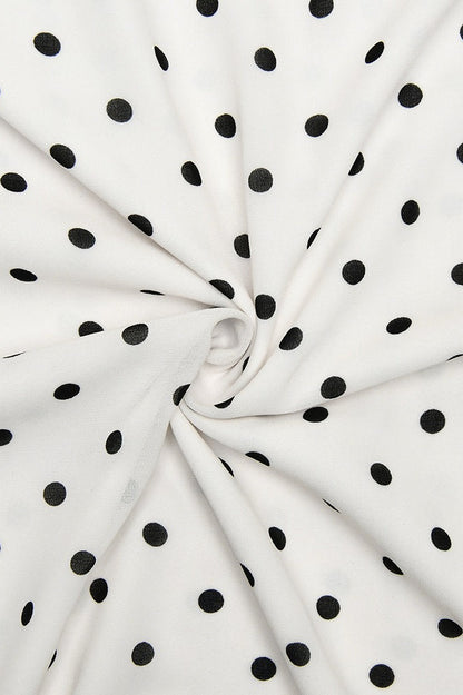 Polka Dot Halter Neck Sleeveless Maxi Dress