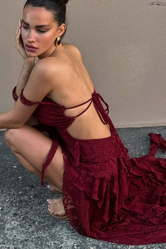 Lace Strapless Party Dress