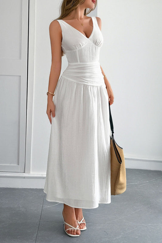 Chic Deep V Waist Work Dress
