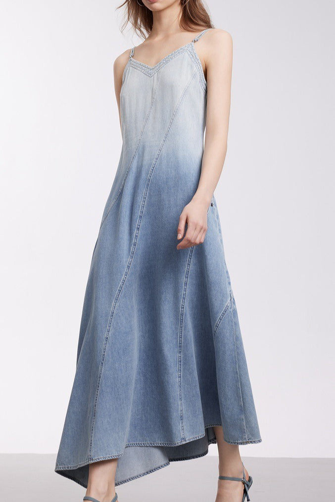Modern Gradient Cami Denim Dress