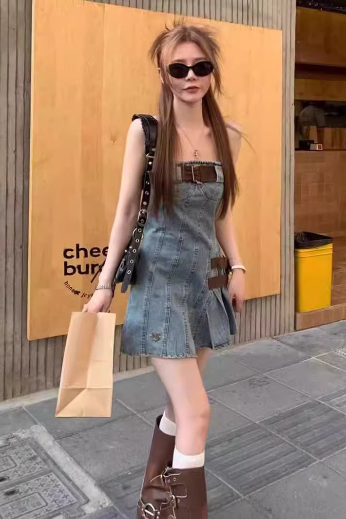 High Waist Sexy Denim Dress