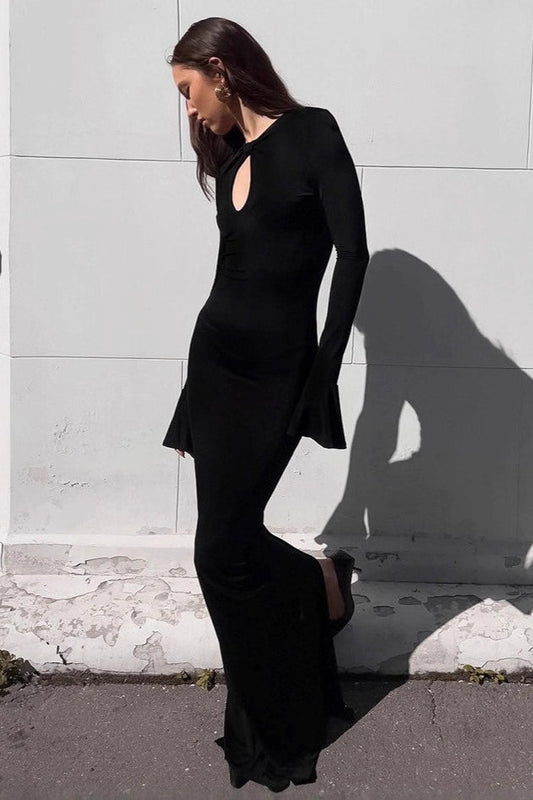 Bell Sleeve Knit Work Dress