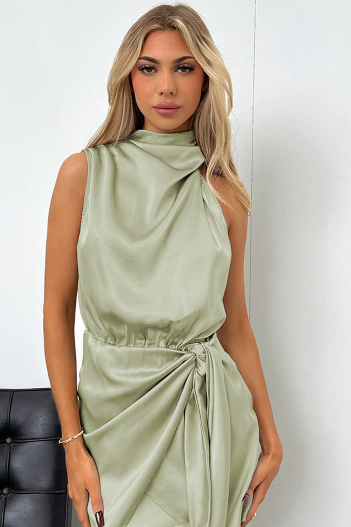 Halter Satin Silk Dress