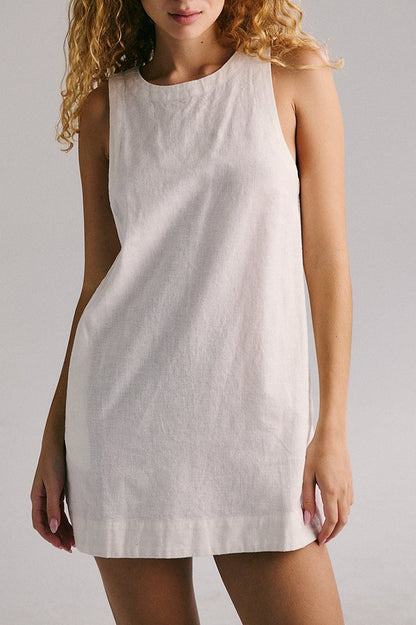 Sleeveless Backless Denim Dress