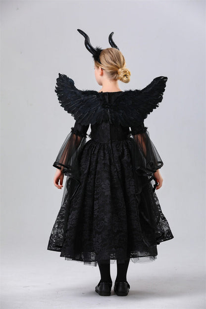 Maleficent Style Kid Halloween Costume