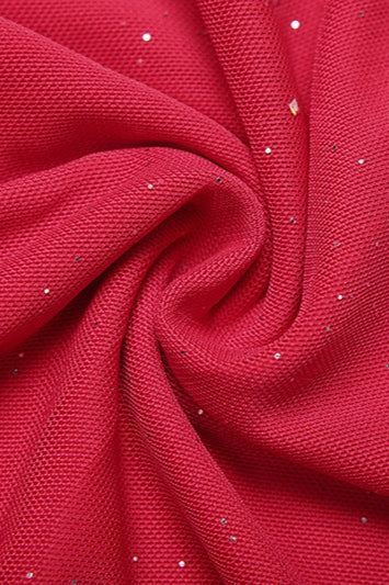 Sheer Asymmetric Ribbon Party Dress