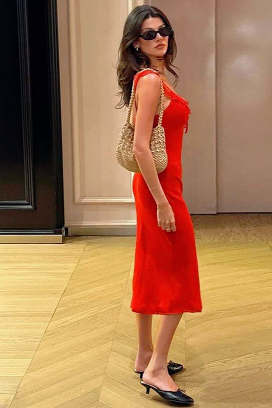 Mesh Panel Bodycon Slip Dress