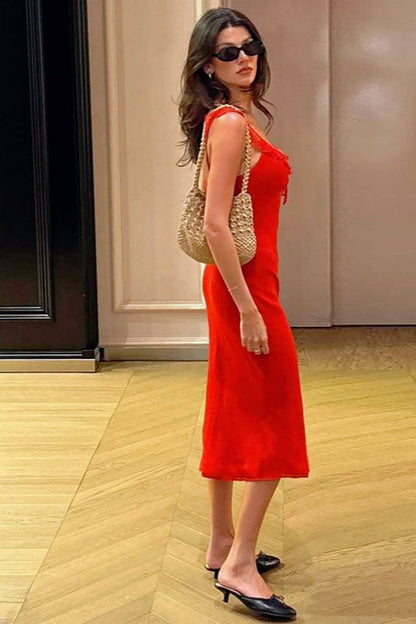 Mesh Panel Bodycon Slip Dress