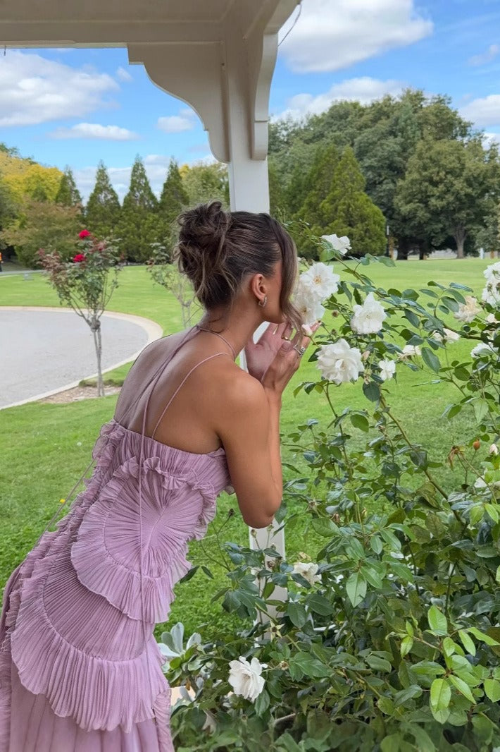 Crinkle Halter Slip Dress