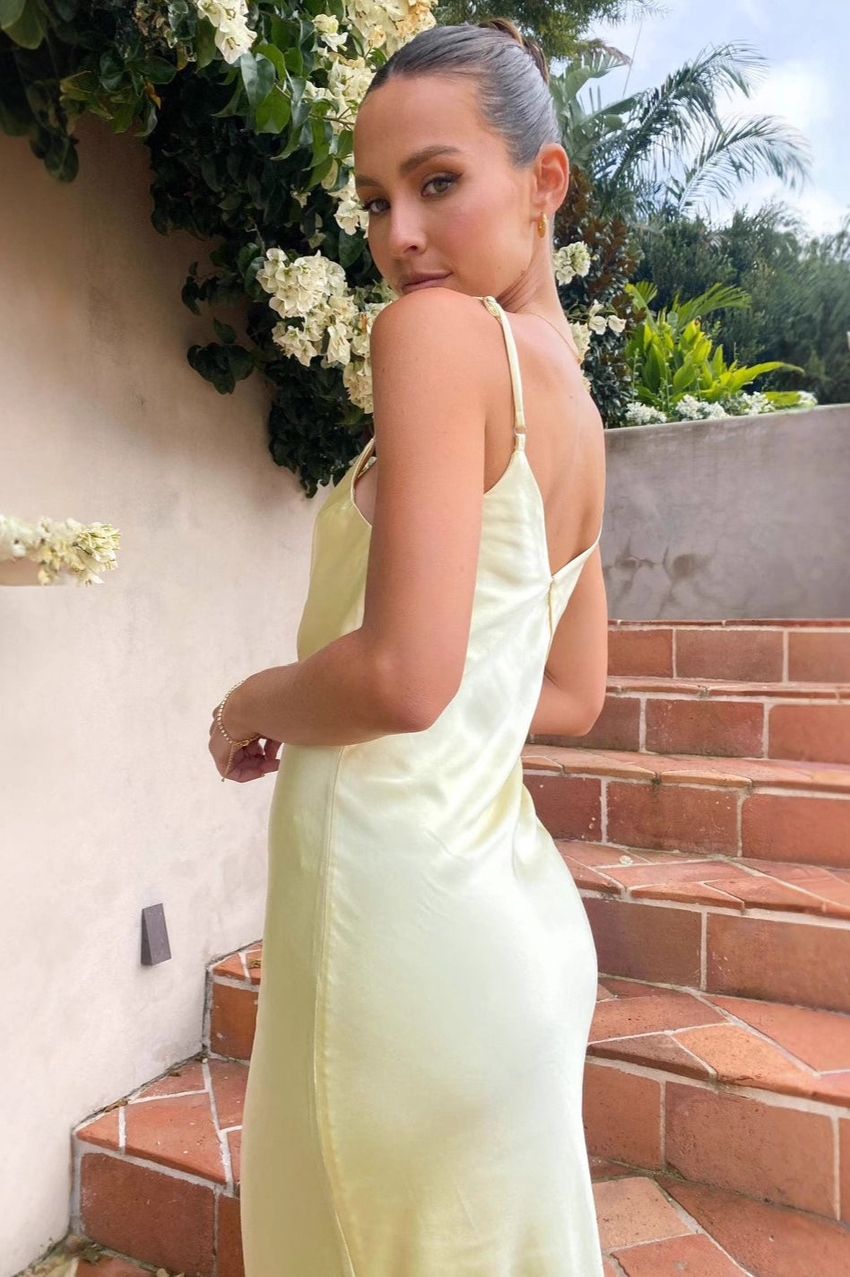 Backless Cami Silk Dress