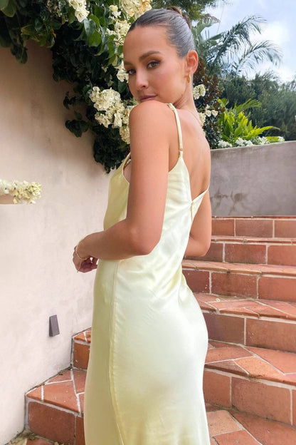 Backless Cami Silk Dress