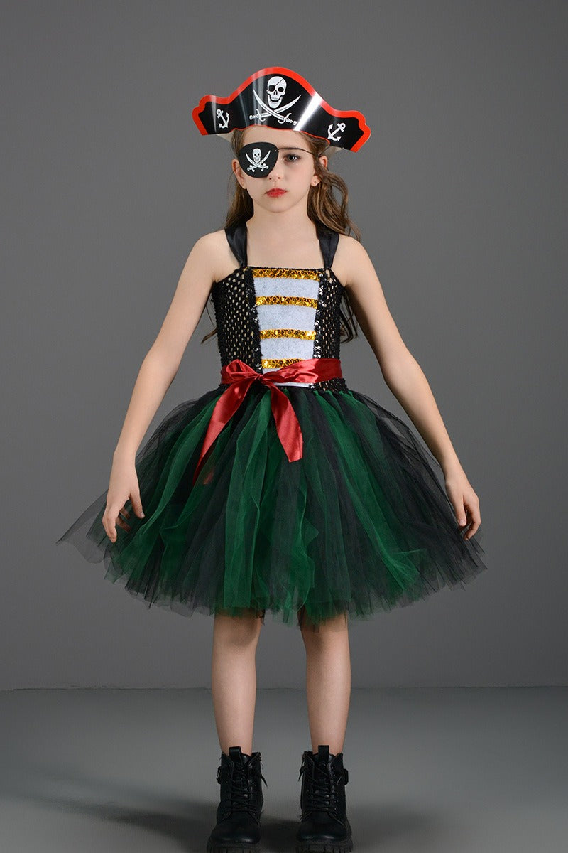 Pirate Girl Tutu Dress Kid Halloween Costume