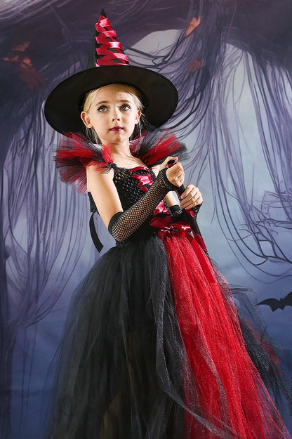 Tulle Witch Dress Kid Halloween Costume