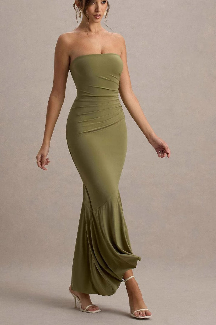 Elegant Strapless Party Dress