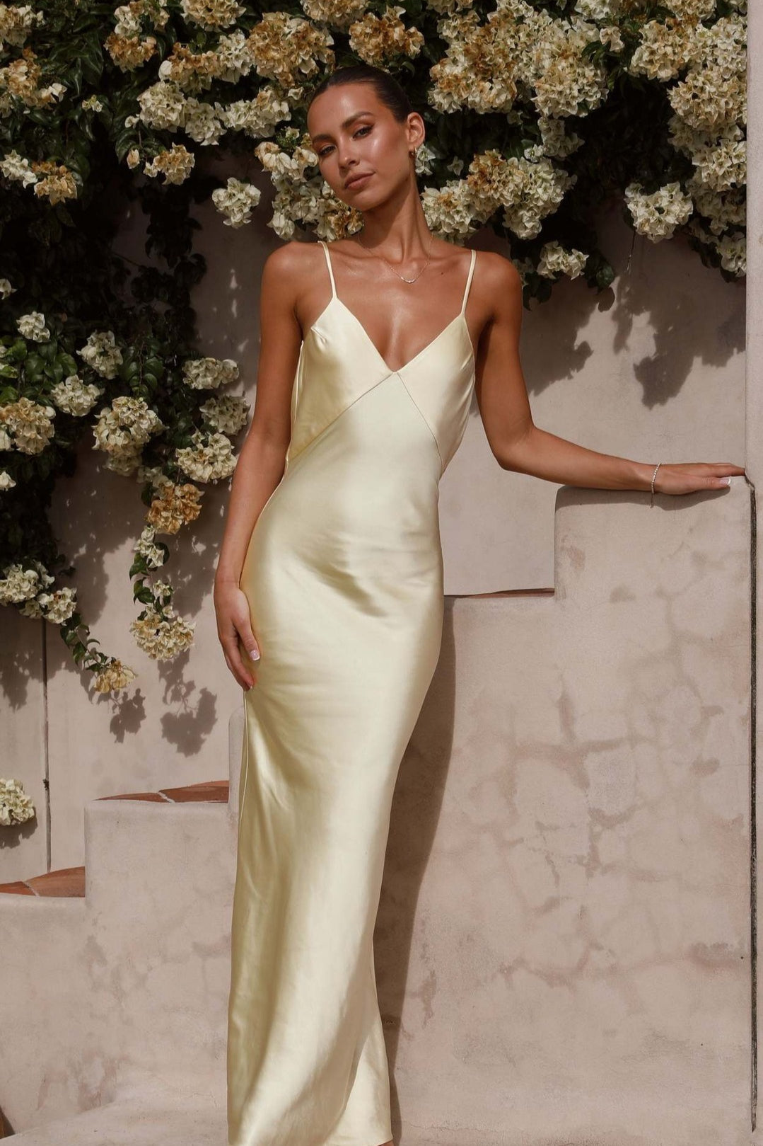 Backless Cami Silk Dress