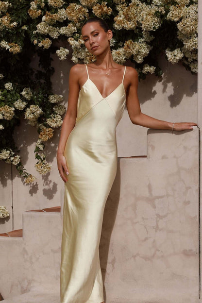 Backless Cami Silk Dress