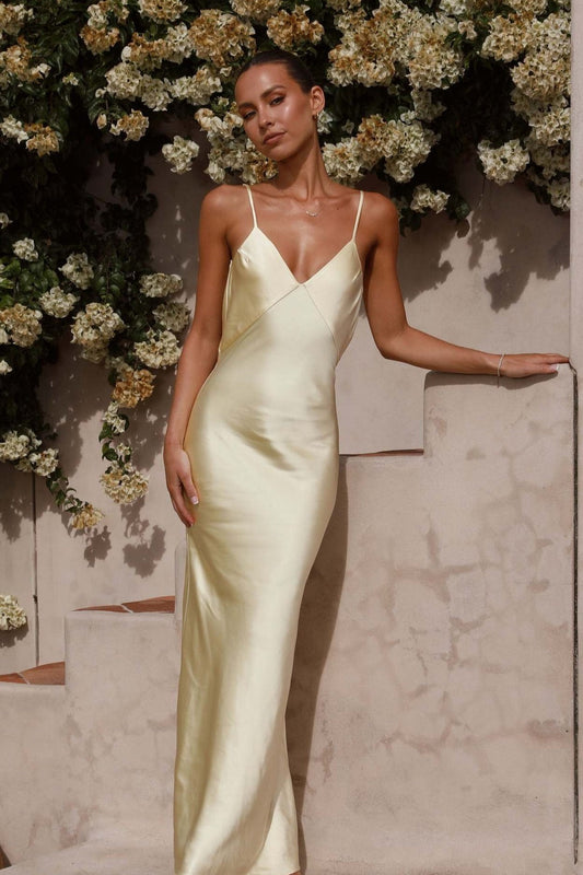 Backless Cami Silk Dress