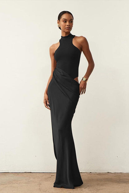 Cutout Sleeveless Slim Fit Maxi Dress