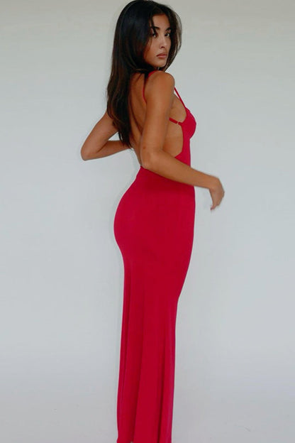 Sultry Solid Slip Dress